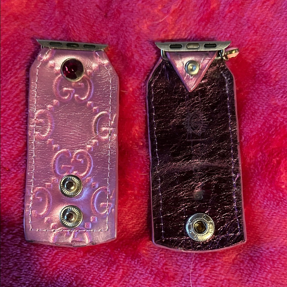 Watch Me Creations Upcycled Pink Apple Watch Band Adorable!
